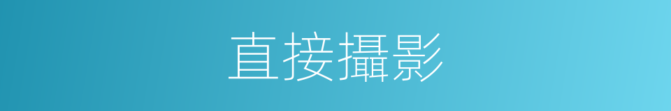 直接攝影的同義詞