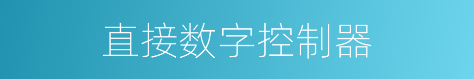 直接数字控制器的同义词