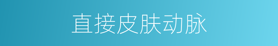 直接皮肤动脉的同义词