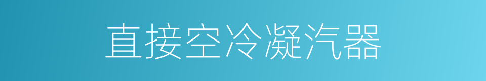 直接空冷凝汽器的同义词