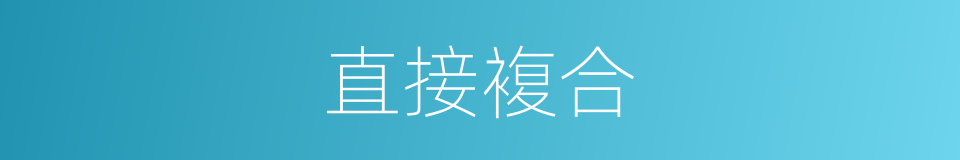 直接複合的同义词