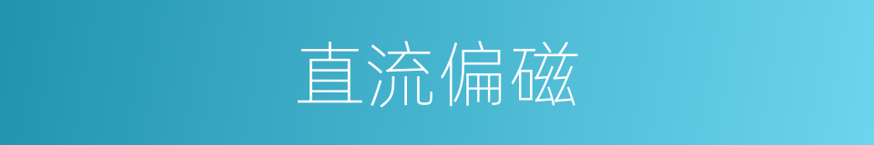 直流偏磁的同义词
