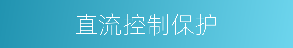 直流控制保护的同义词