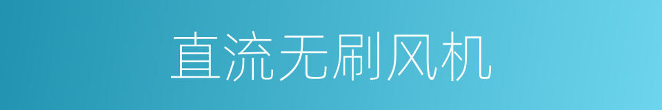 直流无刷风机的同义词