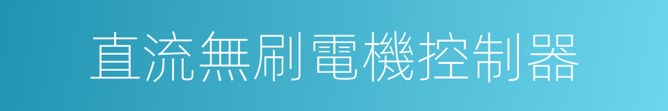 直流無刷電機控制器的同義詞