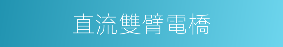 直流雙臂電橋的同義詞