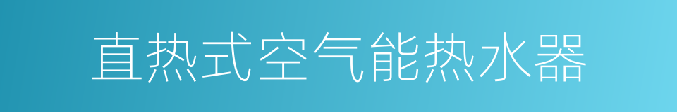 直热式空气能热水器的同义词