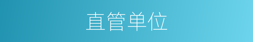 直管单位的同义词