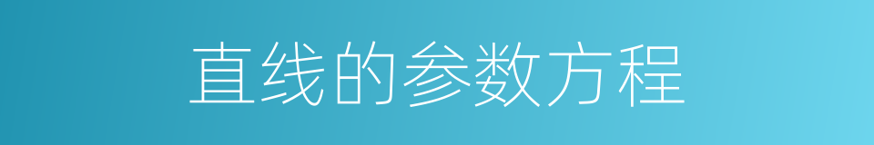 直线的参数方程的同义词