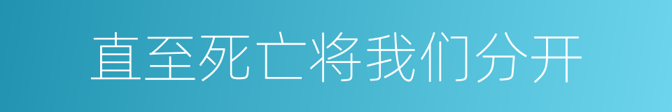 直至死亡将我们分开的同义词