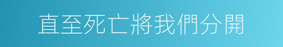 直至死亡將我們分開的同義詞