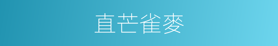 直芒雀麥的同義詞