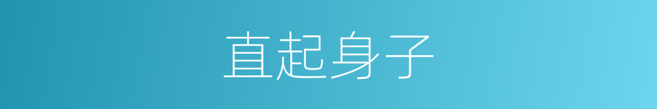 直起身子的同义词