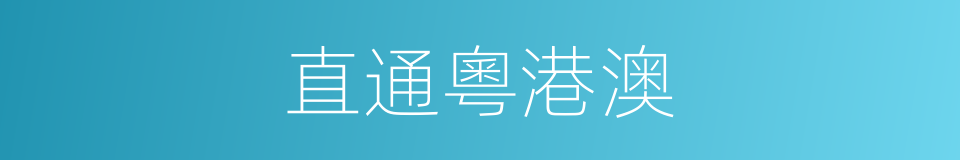 直通粵港澳的同義詞