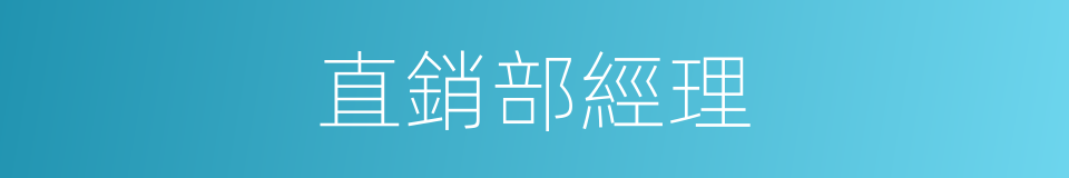 直銷部經理的同義詞