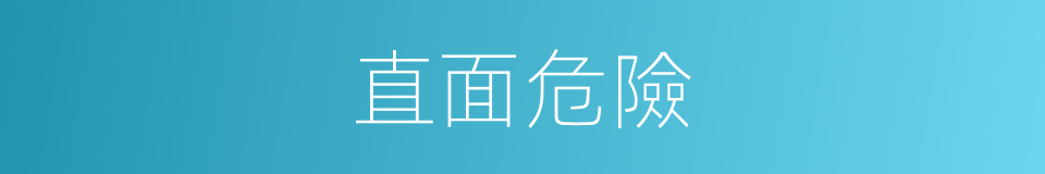 直面危險的同義詞