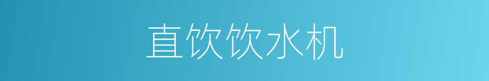 直饮饮水机的同义词