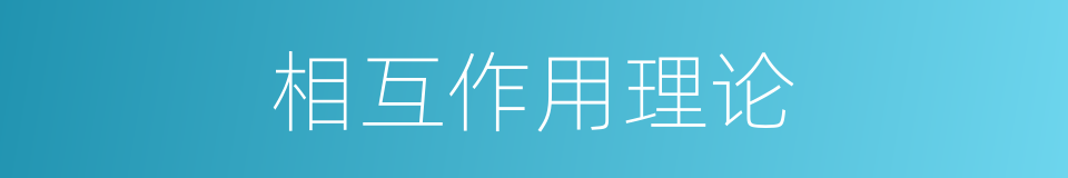 相互作用理论的同义词