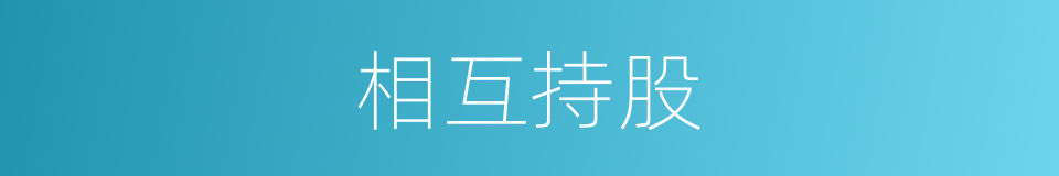 相互持股的同义词