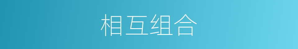 相互组合的同义词