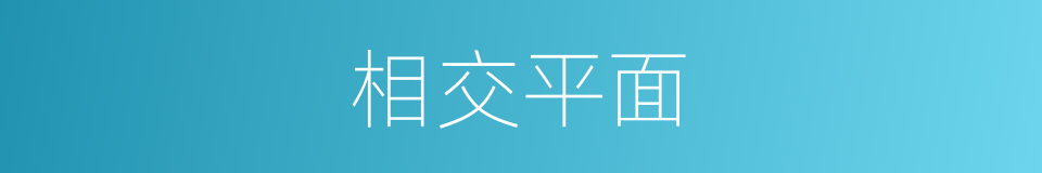 相交平面的同义词
