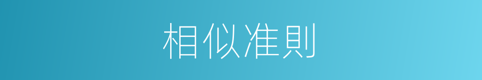 相似准則的同義詞