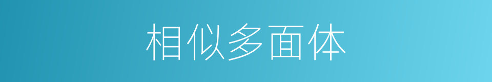 相似多面体的同义词