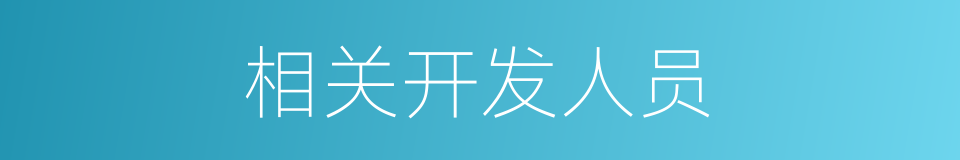 相关开发人员的同义词