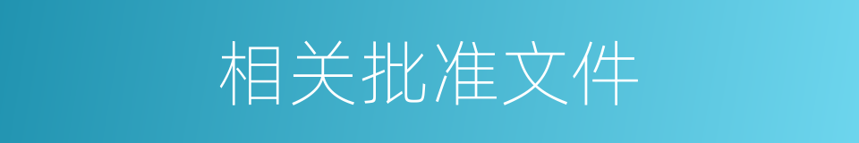 相关批准文件的同义词