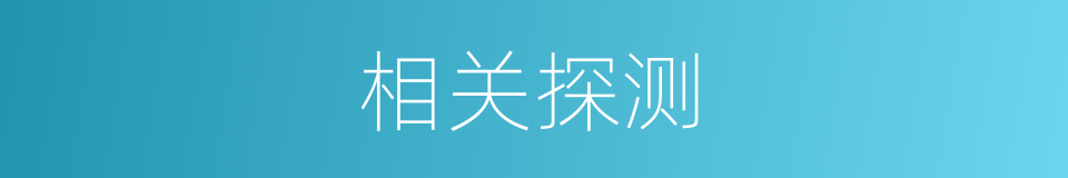 相关探测的同义词