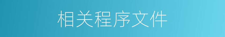 相关程序文件的同义词