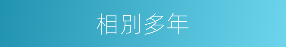 相別多年的同義詞