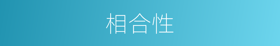 相合性的同义词