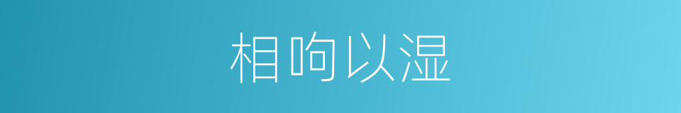 相呴以湿的意思