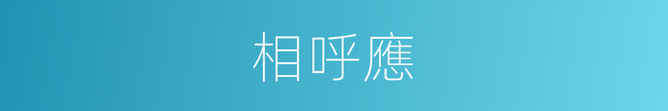 相呼應的同義詞