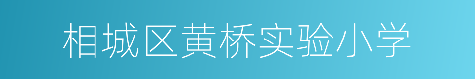 相城区黄桥实验小学的同义词