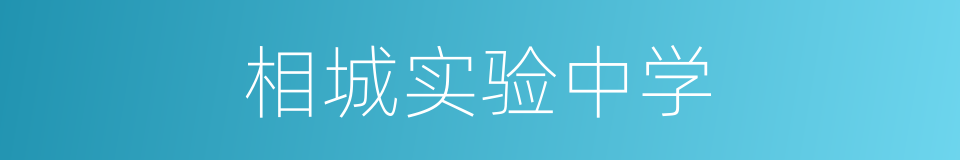 相城实验中学的同义词