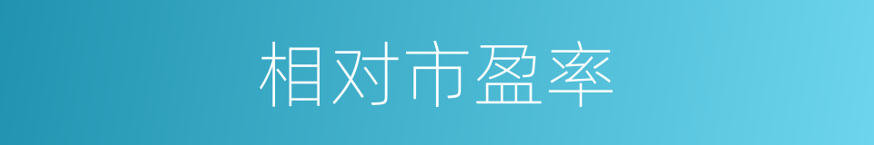 相对市盈率的同义词