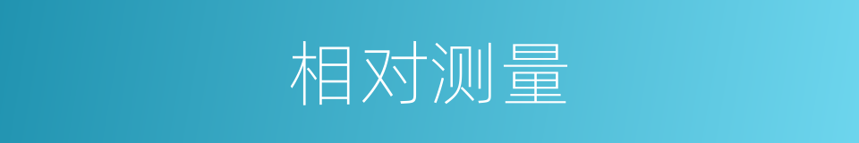 相对测量的同义词
