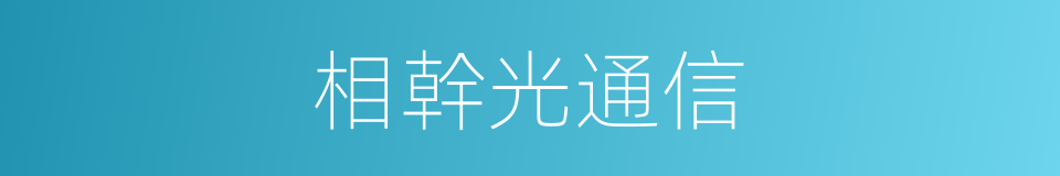 相幹光通信的同義詞