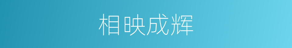 相映成辉的意思