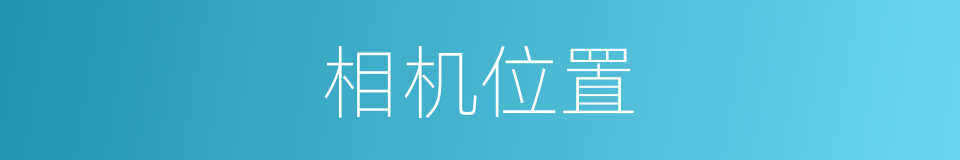 相机位置的同义词