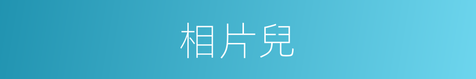 相片兒的意思
