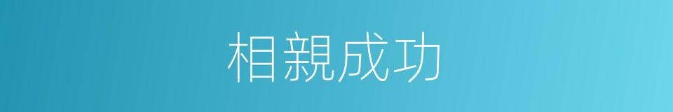 相親成功的同義詞
