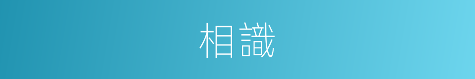 相識的意思