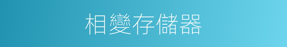 相變存儲器的同義詞