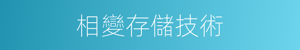 相變存儲技術的同義詞