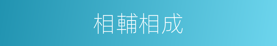 相輔相成的意思