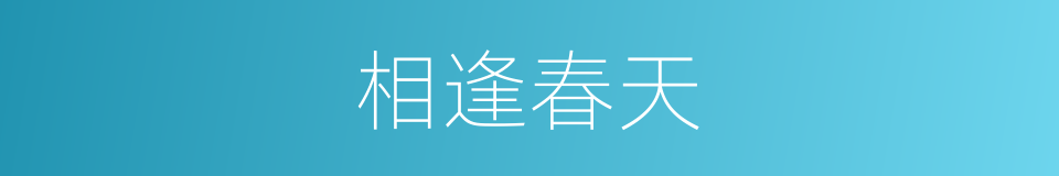 相逢春天的同义词