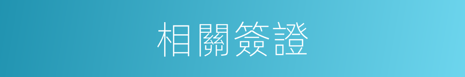 相關簽證的同義詞